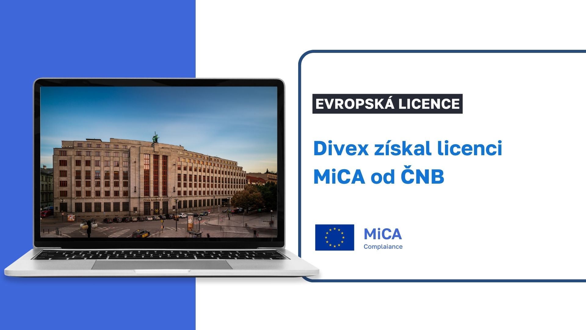 Divex získal licenci MiCA od ČNB